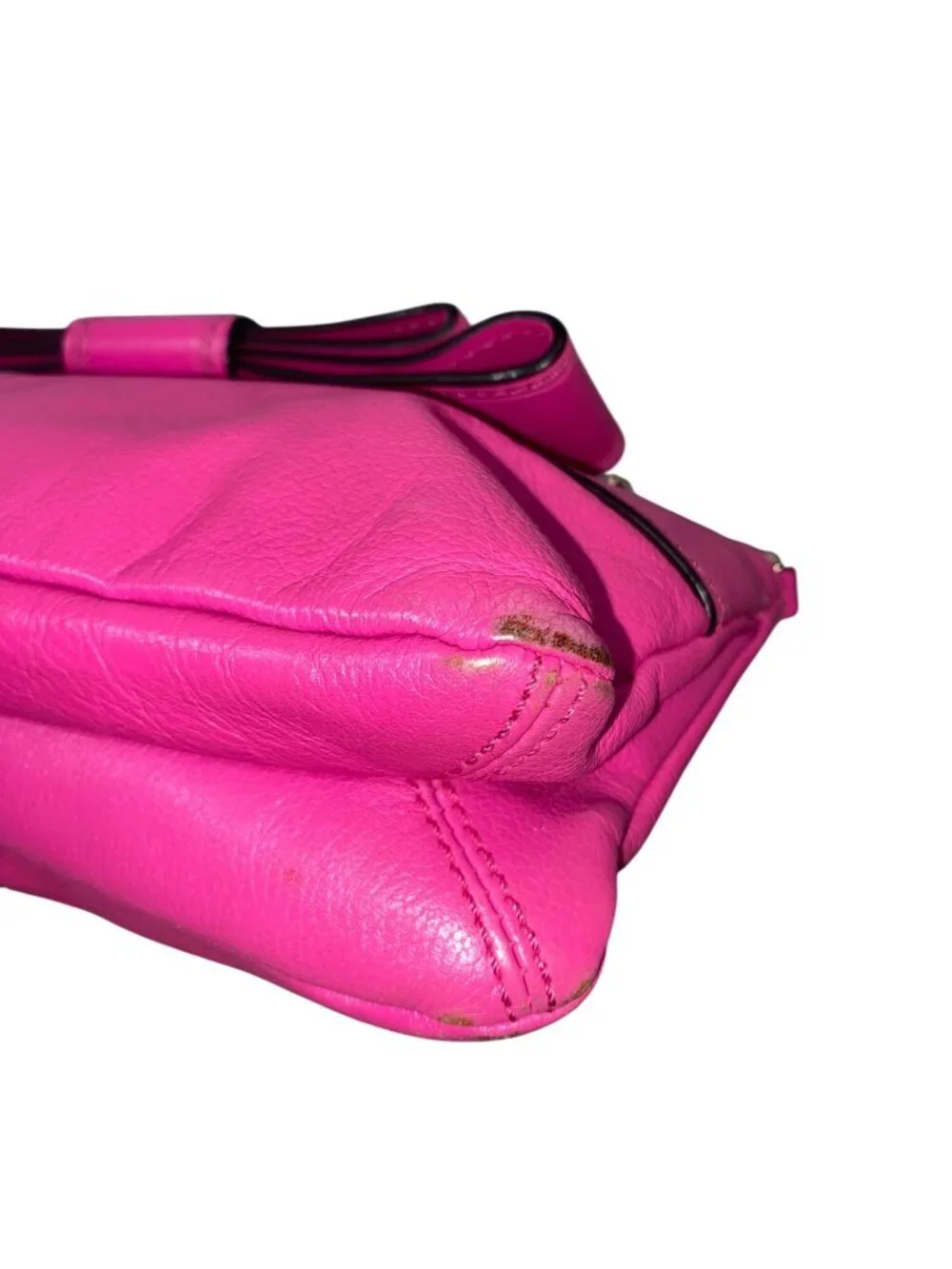 Kate Spade Pink Leather Bow Crossbody Shoulder Bag Adjustable Strap